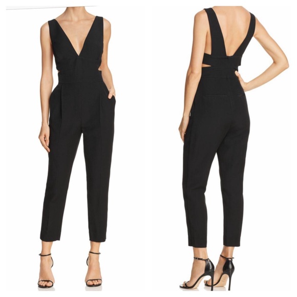 bardot cut out jumpsuit